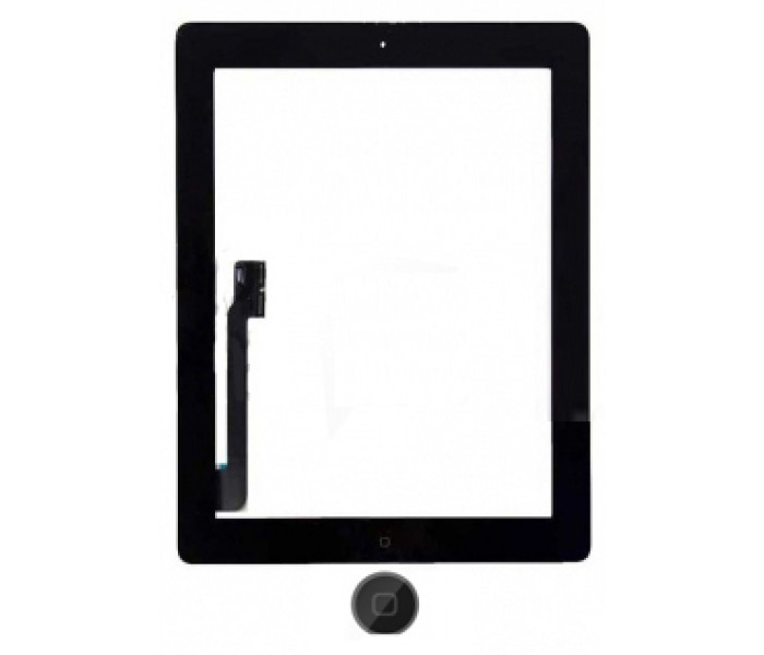 iPad 4 Screen Digitizer with Home Button and Adhesive